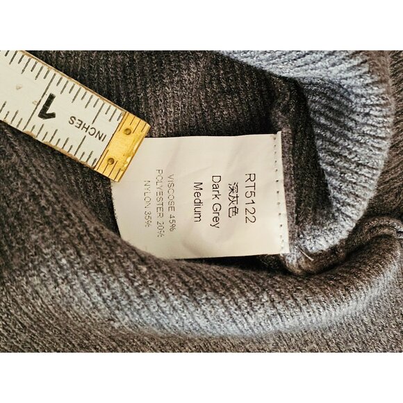 Petal&pup crossover knit dress Midi doleman sleeve medium gray - Picture 8 of 14